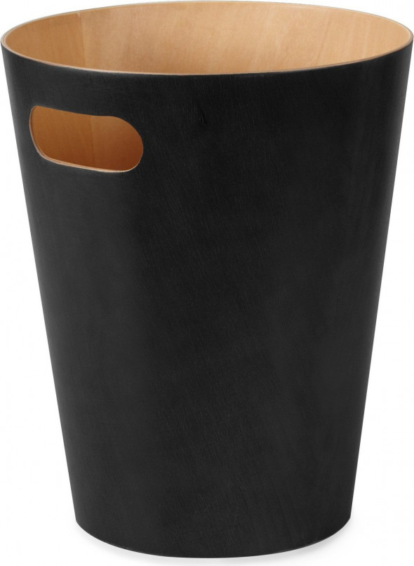 Kosz na śmieci Umbra Woodrow czarny/natural  082780-045