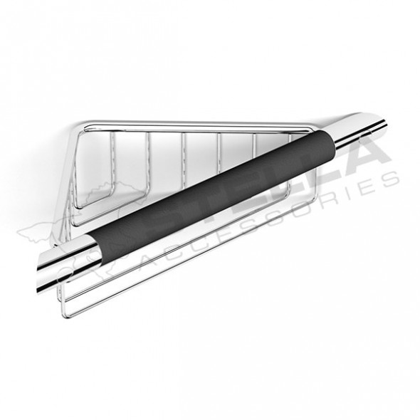 Koszyk narożny uchwyt czarny Stella 16.039-B