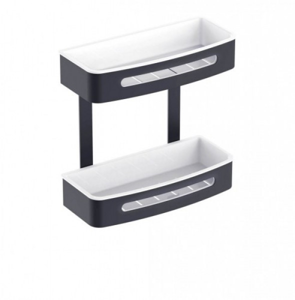 Koszyk podwójny Stella biały/czarny 16.071-B