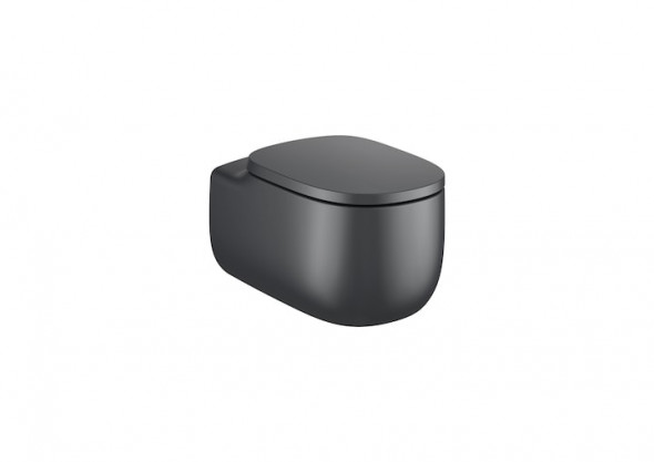 Miska WC podwieszana Rimless Roca Beyond 58x39,5 cm onyks A3460B7640