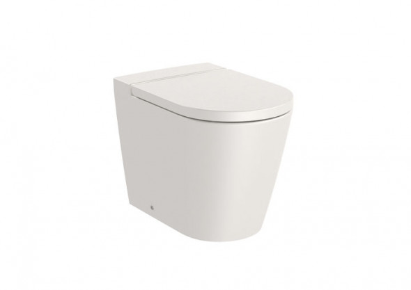 Miska WC stojąca Roca Round Rimless 37x56 cm beżowy A347526650