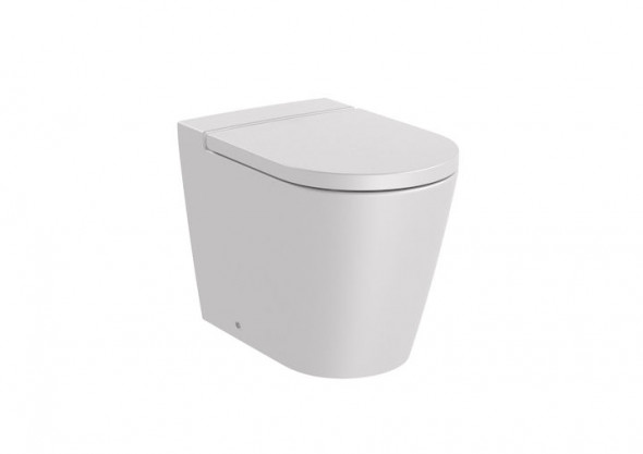 Miska WC stojąca Roca Round Rimless 37x56 cm perłowy A347526630