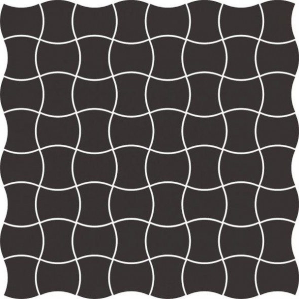 Mozaika prasowana Paradyż Modernizm Nero K.3,6x4,4 30,86x30,86 cm