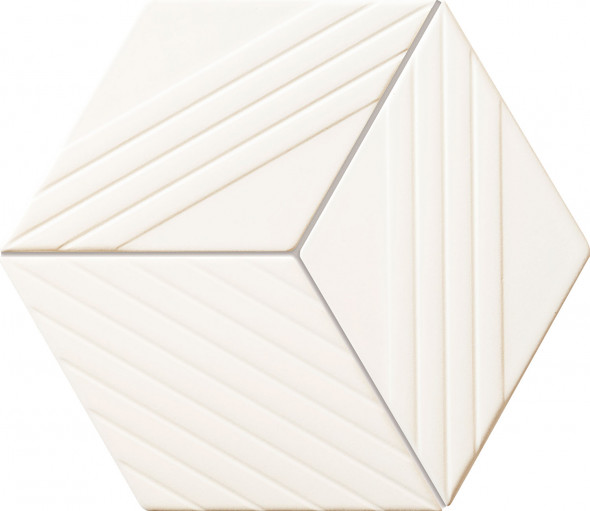 Mozaika ścienna Tubądzin Colour white 19,8x22,6 cm