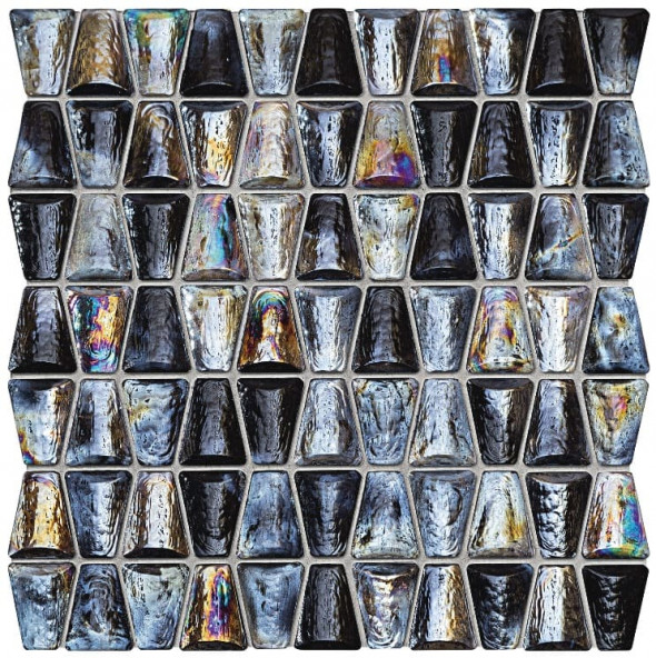 Mozaika ścienna Tubądzin Drops glass grey 30,4x30,6