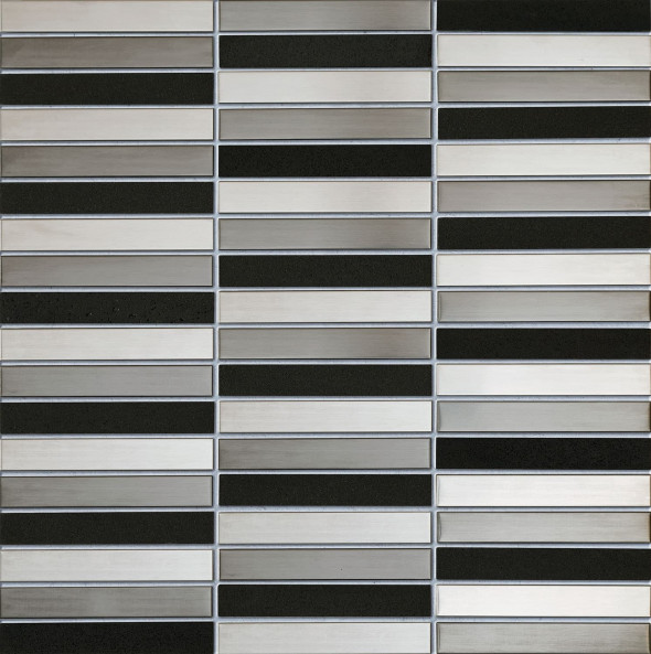 Mozaika ścienna Tubądzin Drops Metal Grey Stone 29,8x30,4cm MS-01-172-0298-0304-1-006