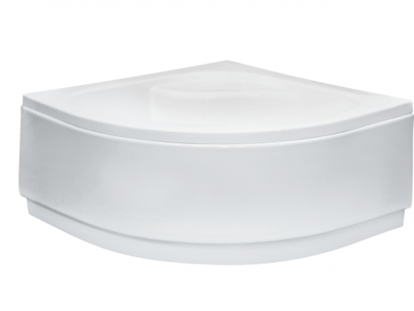 Obudowa brodzik półokrągły głęboki, z siedziskiem Besco Diper I 80x80x24 cm biały OAD-80-PK