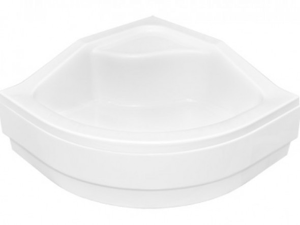 Obudowa brodzik półokrągły z podwyższonym siedziskiem Besco Oliver I 90x90x15 cm biały OAO-90