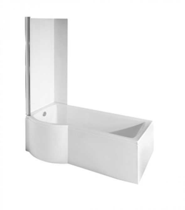 Obudowa do kabino-wanna lewa + parawan 1-skrzydłowy Besco Inspiro 170x70 cm biały OAI-170-II