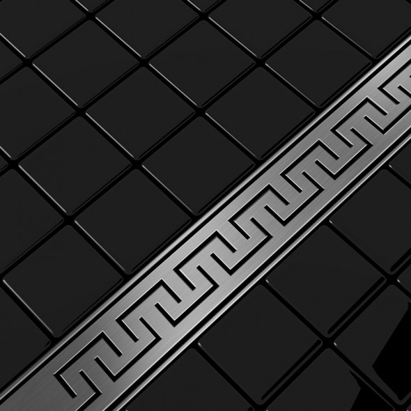 Odpływ liniowy Aquadomo Grecki ze stali nierdzewnej szczotkowanej 120 cm