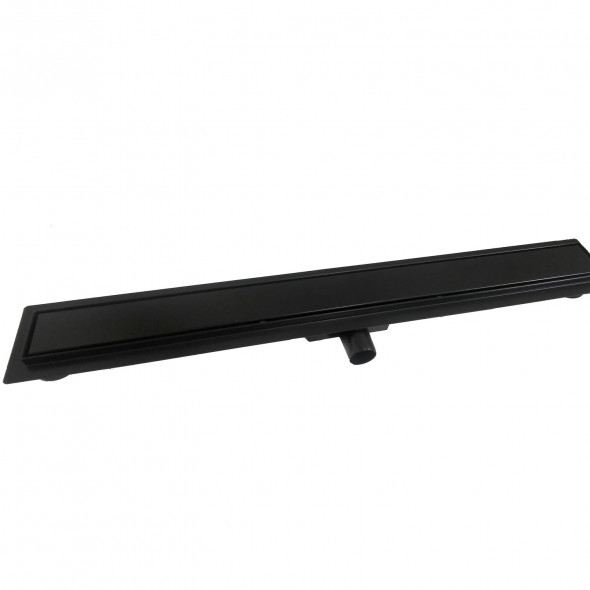 Odpływ liniowy Aquadomo ze stali nierdzewnej czarny mat 120 cm