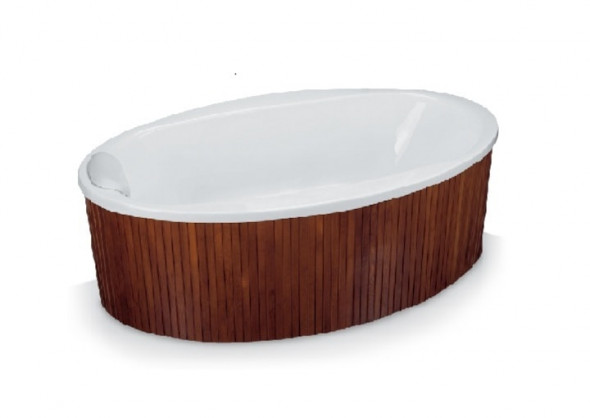 Owalna wanna akrylowa wolnostojąca nóżki w komplecie Roca Aura 190x100 cm biały A24T263000