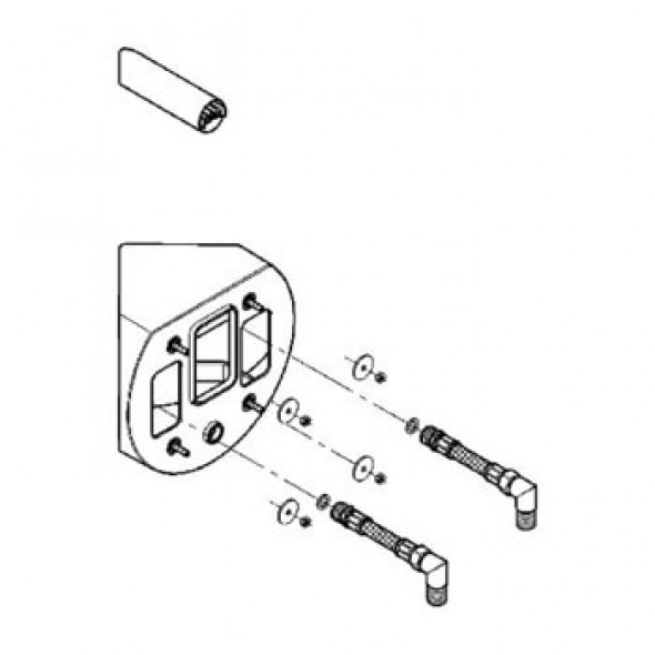 Panel prysznicowy Zestaw do montażu narożnego Grohe Aquatower 1000 chrom 45093000 @ ^