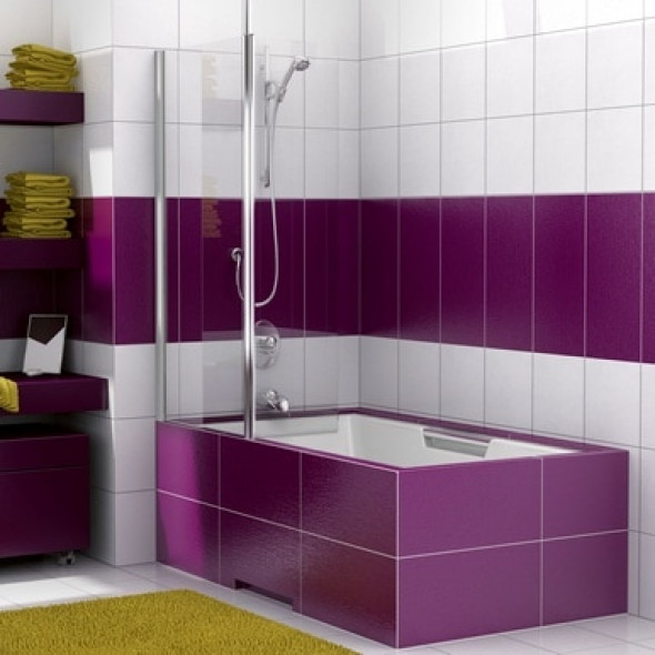 Parawan jednocz. ze ścianką ruchomą SanSwiss Ronal Fun FBD2 Prawy 80cm FBD208005007