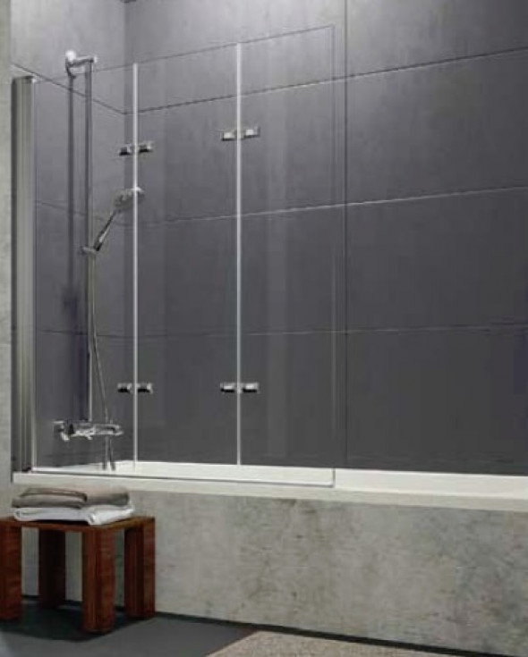 Parawan nawannowy Huppe Design pure 3-częściowy Prawy 120cm 8P6601.087.322 Anti-plaque