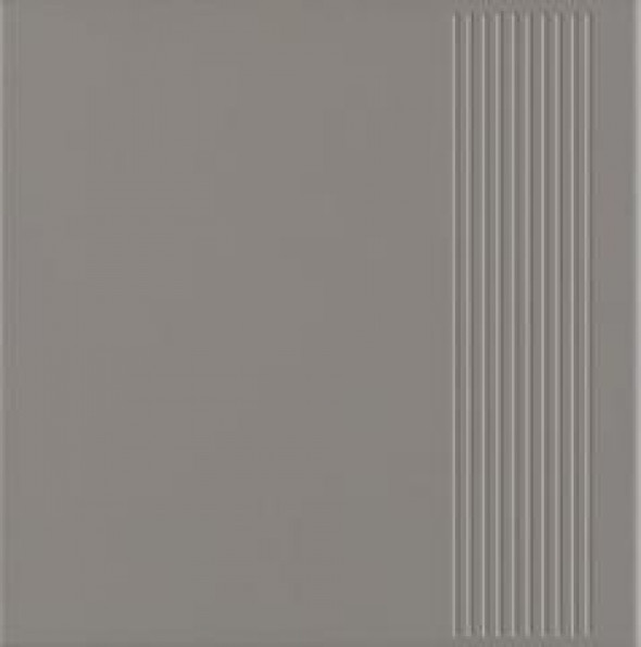 Płytka podłogowa Paradyż Bazo Grys Stopnica prosta Gres Monokolor Mat 30x30 cm