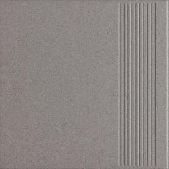 Płytka podłogowa Paradyż Bazo Grys Stopnica prosta Gres Sól-Pieprz Mat 30x30 cm