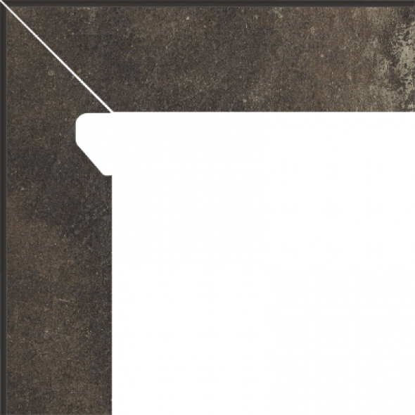 Płytki elewacyjne Cokół Paradyż Scandiano Brown 2 EL.-LEWY 8,1X30 cm