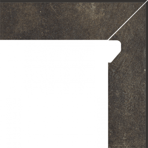Płytki elewacyjne Cokół Paradyż Scandiano Brown 2 EL.-PRAWY 8,1X30 cm