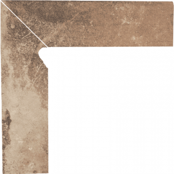 Płytki elewacyjne Cokół Paradyż Scandiano Ochra 2 EL.-LEWY 8,1X30 cm