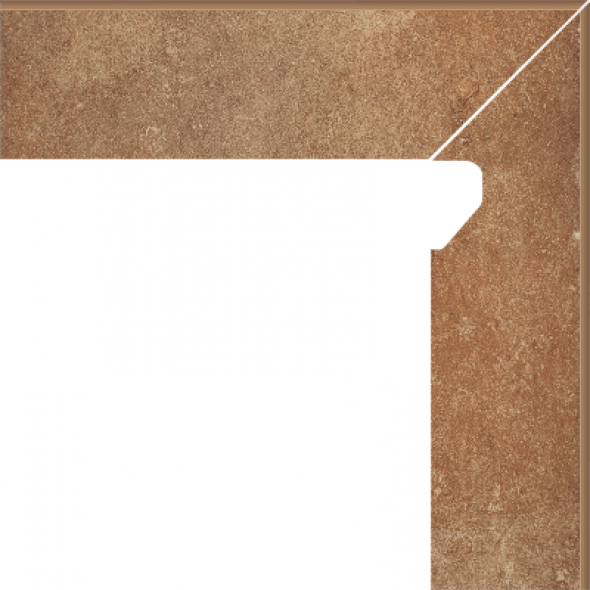 Płytki elewacyjne Cokół Paradyż Scandiano Rosso 2 EL.-PRAWY 8,1X30 cm