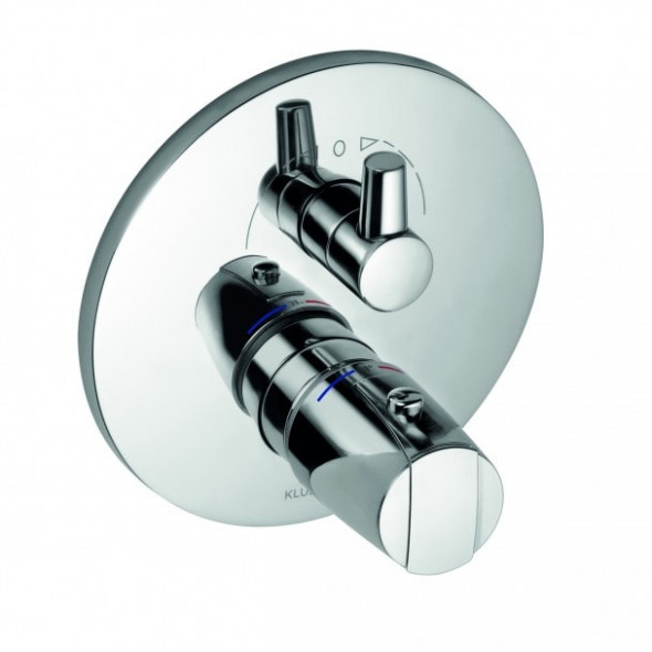 Podtynkowa bateria wannowo-natryskowa z termostatem Kludi Objekta Chrom 358300538