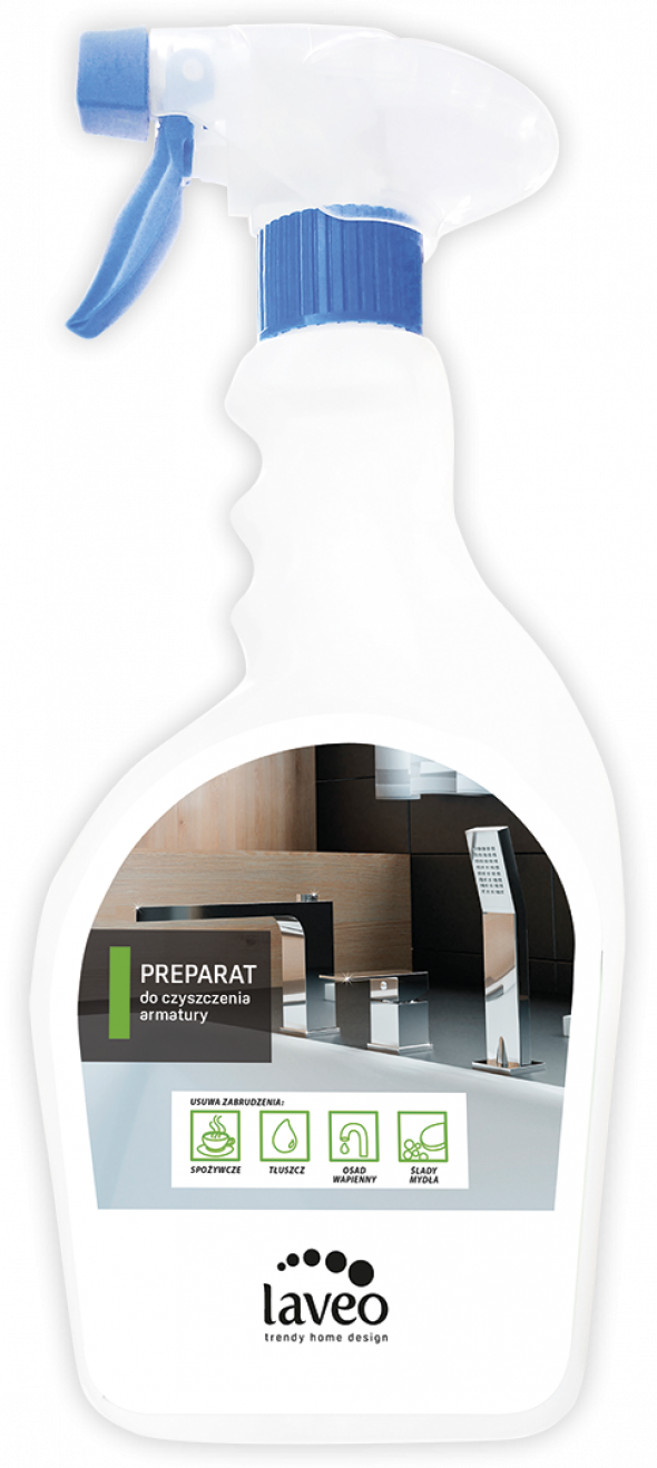 Preparat do czyszczenia i pielęgnacji baterii łazienkowych i kuchennych 500 ml Laveo OKT_050T