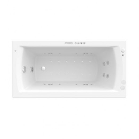 Prostokątna wanna akrylowa z hydromasażem Effects Gold Opcja Roca Linea 170x75 cm biały A24T048000