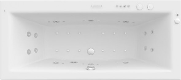Prostokątna wanna akrylowa z hydromasażem Effects Gold Opcja Roca Vita 190x90 cm biały A24T096000
