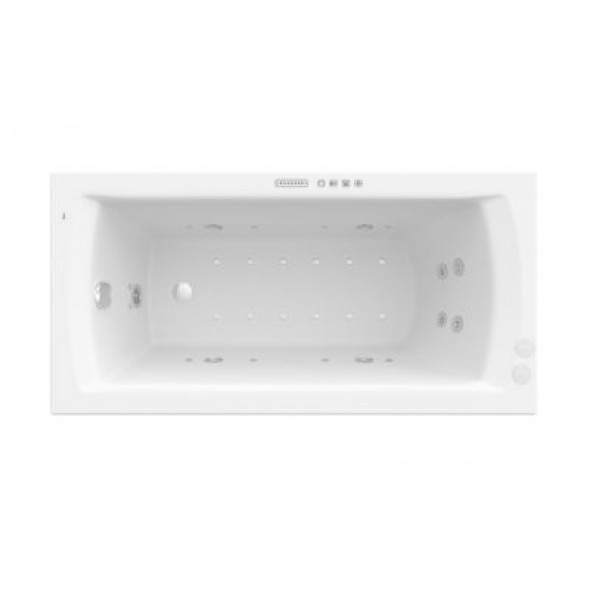 Prostokątna wanna akrylowa z hydromasażem Effects Gold Roca Linea 170x75 cm biały 	A24T047000