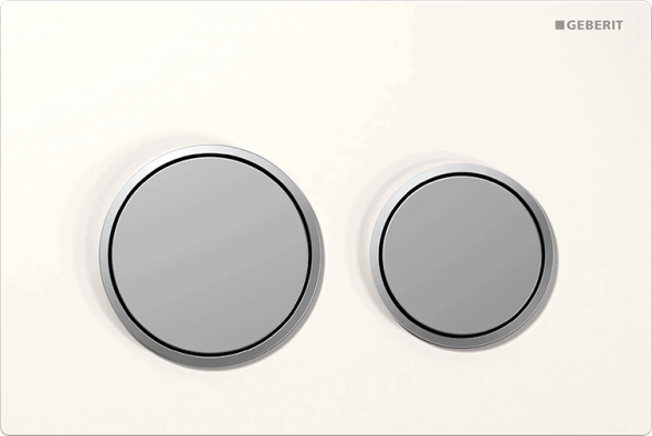 Przycisk spłukujący Geberit Omega20 biały/chrom mat 115.085.KL.1