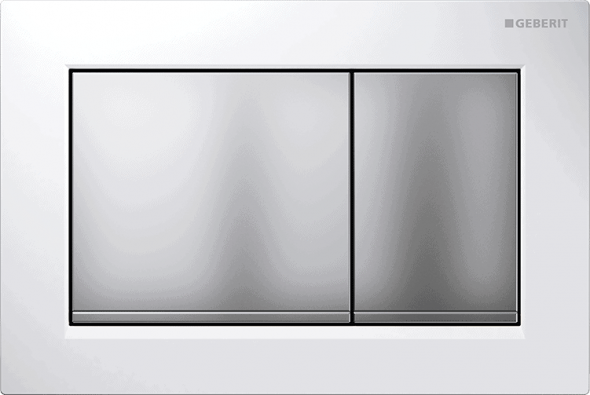Przycisk spłukujący Geberit Omega30 biały/chrom matowy 115.080.KL.1