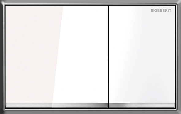 Przycisk spłukujący Geberit Omega60 szkło białe 115.081.SI.1