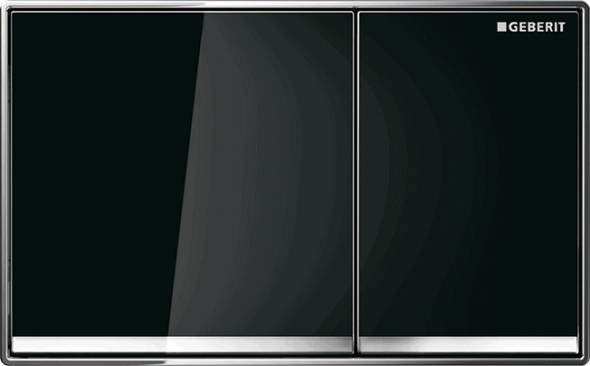 Przycisk spłukujący Geberit Omega60 szkło czarne 115.081.SJ.1