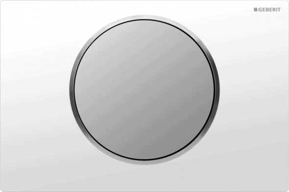 Przycisk uruchamiający przedni Geberit Sigma10 biały/chrom matowy 115.758.KL.5