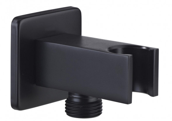 Przyłącze kątowe z uchwytem na słuchawkę Laveo Kvadrato czarny NPQ_760K