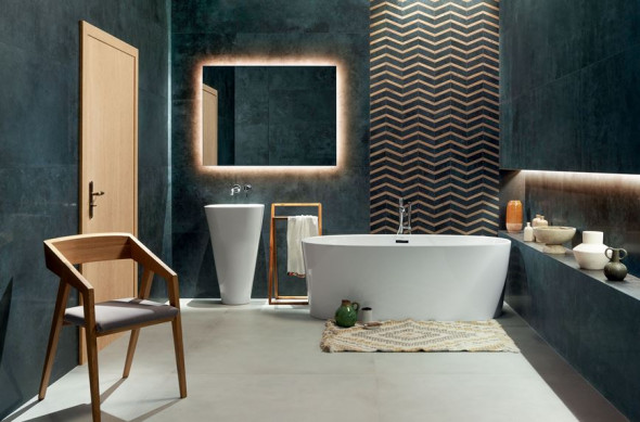 Stopnica podłogowa Tubądzin Torano Anthrazite Mat 59,8x29,6 cm