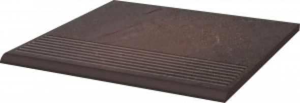 Stopnica ryflowana prosta  Paradyż Semir Rosa 30x30x1,1