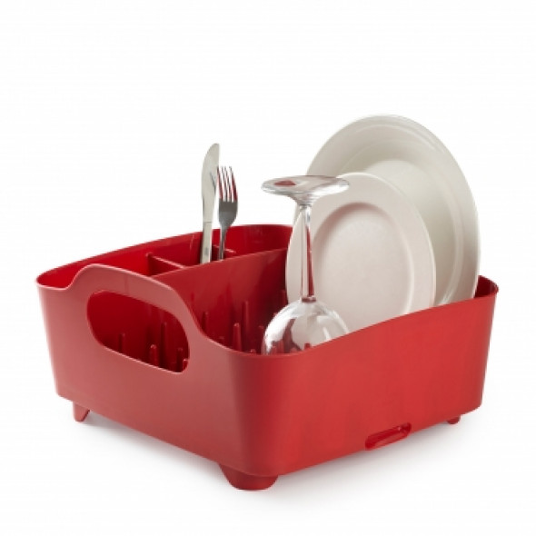 Suszarka na naczynia czerwona Umbra Tub 330590-505
