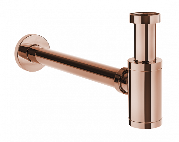 Syfon umywalkowy okrągły Laveo różowe złoto CKS_861D