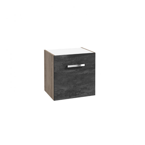 Szafka pod blat wisząca kosz GRANADA B50 Defra 50x40 cm orzech rockford / beton czarny 167-B-05006