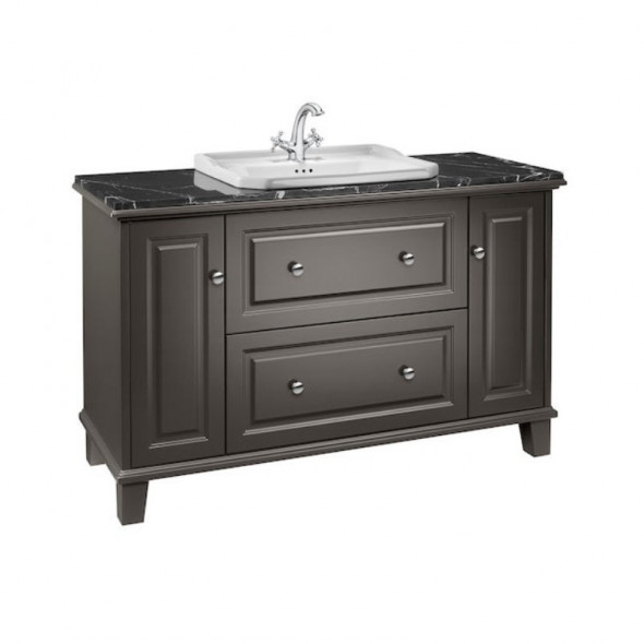 Szafka pod umywalkowa Roca Carmen 130x83 cm szary antracyt satynowy A857136417