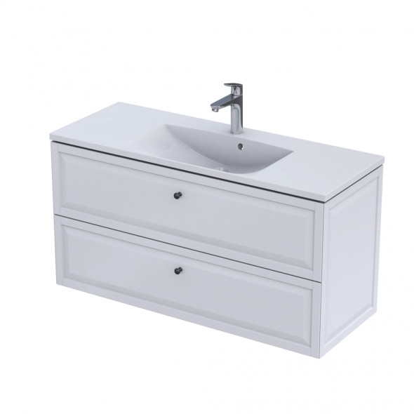 Szafka podumywalkowa 120 cm Oristo Montebianco 2 szuflady biały mat  OR47-SD2S-120-2
