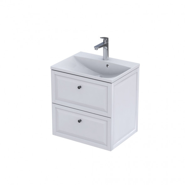 Szafka podumywalkowa 60 cm Oristo Montebianco 2 szuflady biały mat  OR47-SD2S-60-2