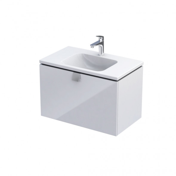 Szafka podumywalkowa 80 cm Oristo Bold jedna szuflada biały połysk  OR46-SD1S-80-1-SW