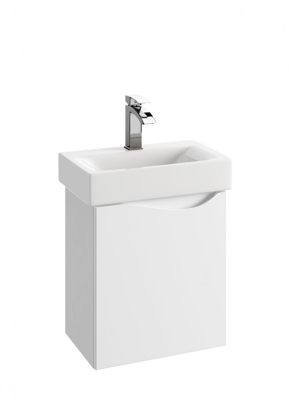 Szafka podumywalkowa Defra Murcia D50 biały połysk łezka lewa 45x50,5x29,6cm 144-D-05001