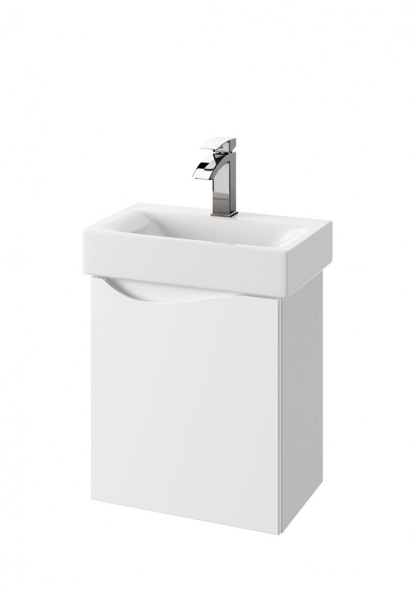 Szafka podumywalkowa Defra Murcia D50 biały połysk łezka prawa 45x50,5x29,6cm 144-D-05004