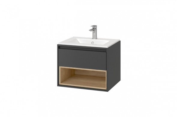 Szafka podumywalkowa Excellent Tuto P/U 60 cm Szary/Dąb MLEX.0101.600.GRBL