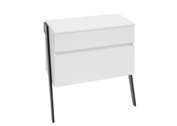 Szafka z blatem stojąca Defra Op-Arty B80 Biały Połysk, Czarny Mat 83,5×81,7×40,5 cm 215-B-08007