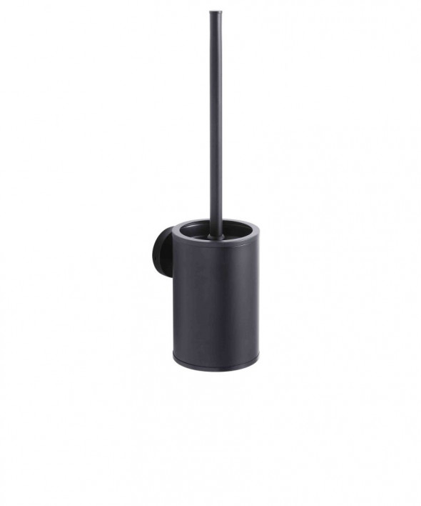 Szczotka WC niska wisząca Stella metalowy pojemnik, wkład z tworzywa Stella Classic czarny mat 07.433-B